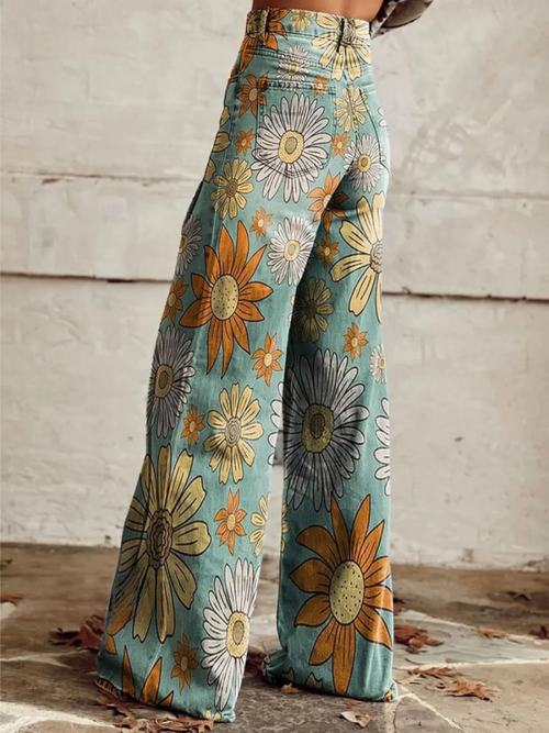 Pantalon Palazzo Floral